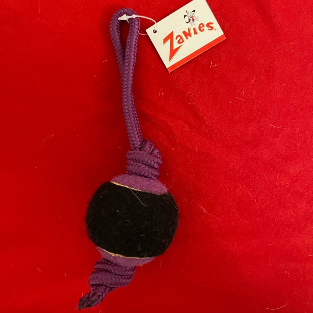 Dog Toy: Tennis Ball Tug Rope, NWT